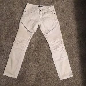 Men’s slim fit white jeans